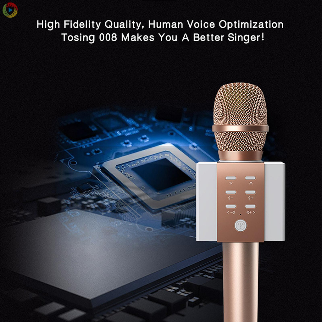 ANDROID Bộ Micro Không Dây Hát Karaoke Tosing 008 2 Trong 1 Chất Lượng Cao Kèm Phụ Kiện