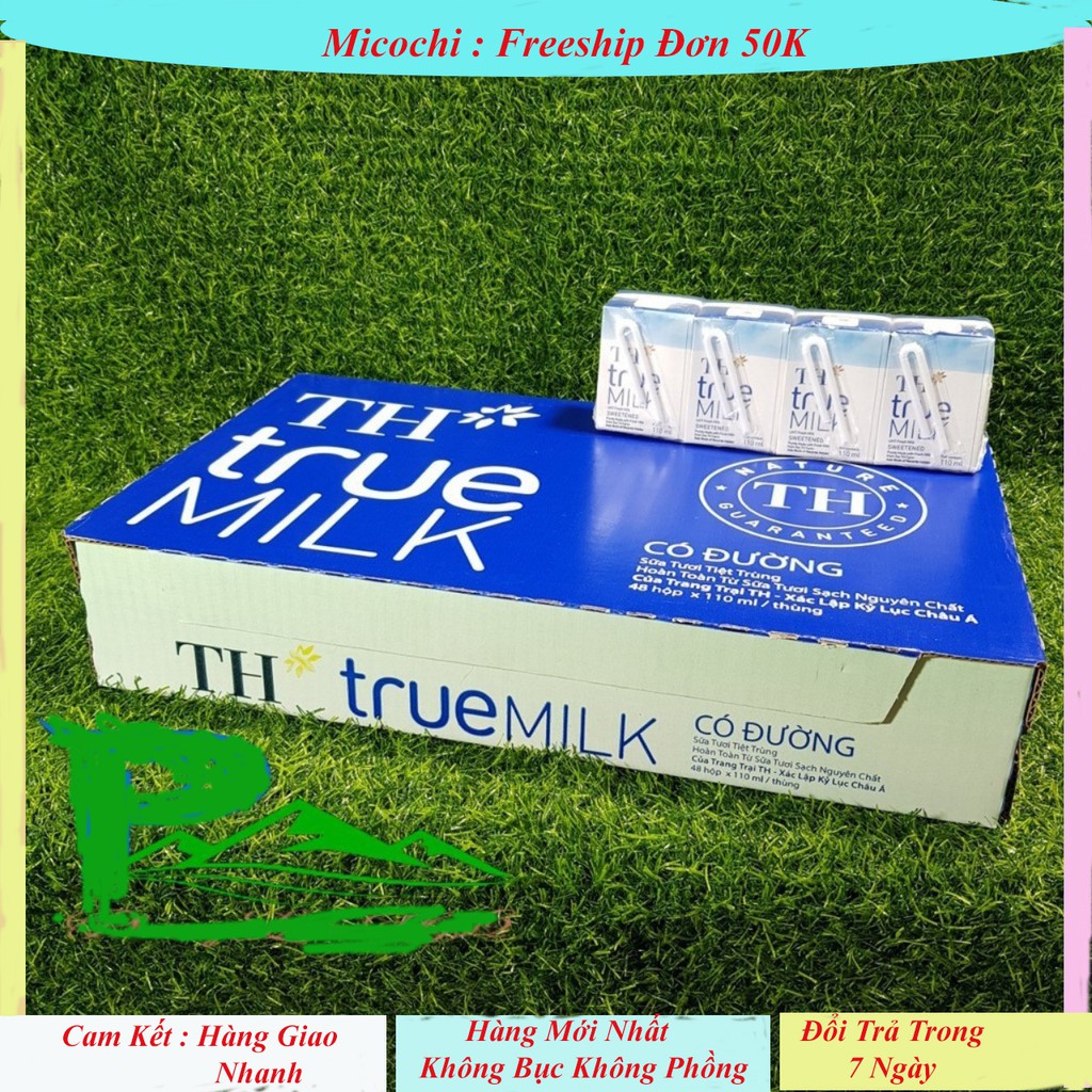 Sữa Tươi TH 110 ml Đủ Vị ❤️FREESHIP❤️ Hộp Nhỏ Dành Cho Trẻ Trên 1 Tuổi Hàng Đạt Tiêu Chuẩn Xuất Khẩu