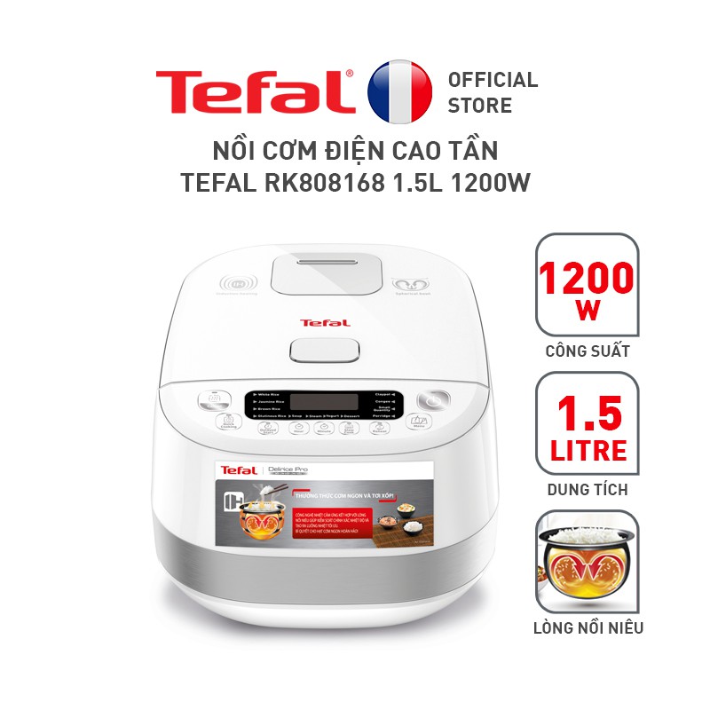 Nồi cơm điện cao tần Tefal RK808168 1.5L 1200W ✅ Bảo Hành Chính Hãng 02 Năm