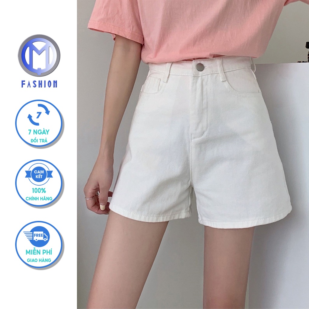 Quần short kaki nữ M Fashion ống rộng cạp cao bigsize trẻ trung nữ tính SN09