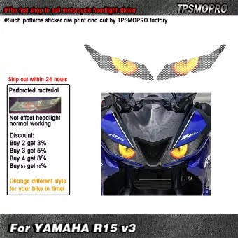 Đề Can Đèn Pha Xe Máy Dán Đèn Pha Bảo Vệ Cho YAMAHA R15 V3 _123CLICKVN
