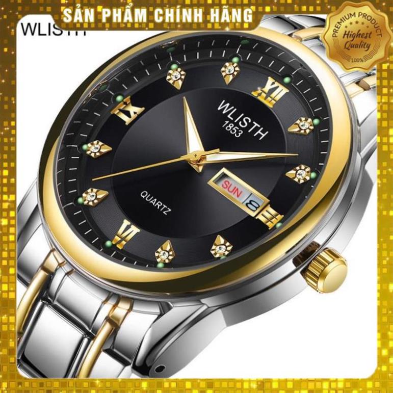 Đồng hồ nam cao cấp dây thép hiệu Wlisth,chống vô nước,chống xước,có dạ quang,bảo hành12 tháng,1 đổi 1