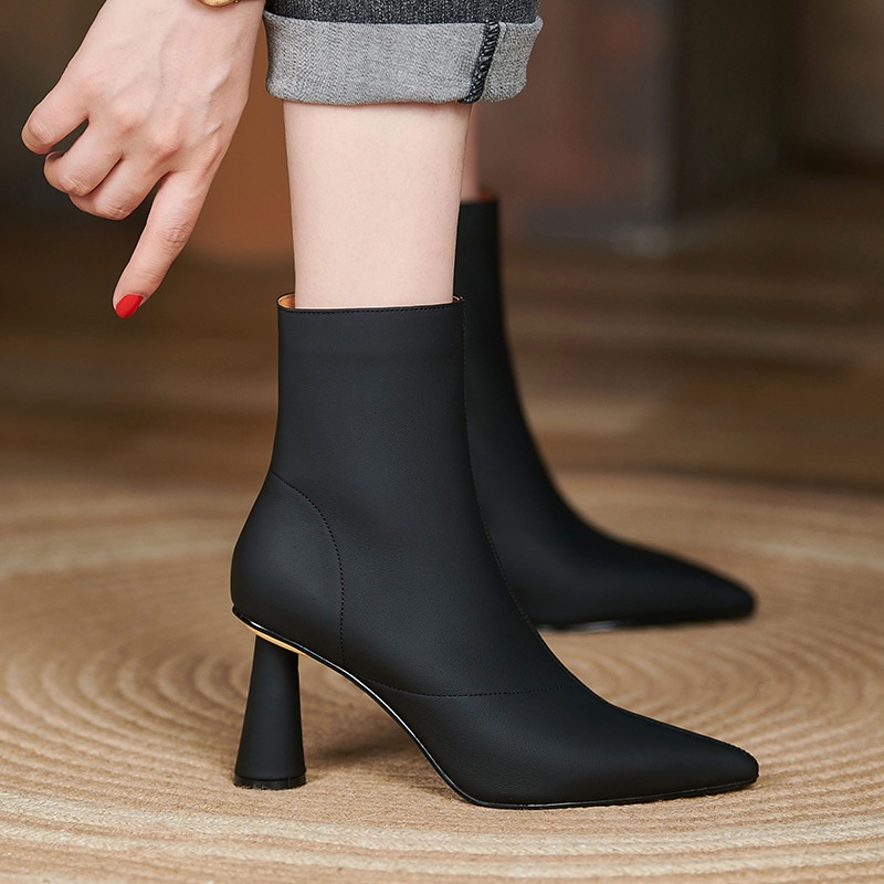 Giày bốt cổ thấp đế dày chất liệu thoáng khí thời trang xuân thu cho nữ | BigBuy360 - bigbuy360.vn