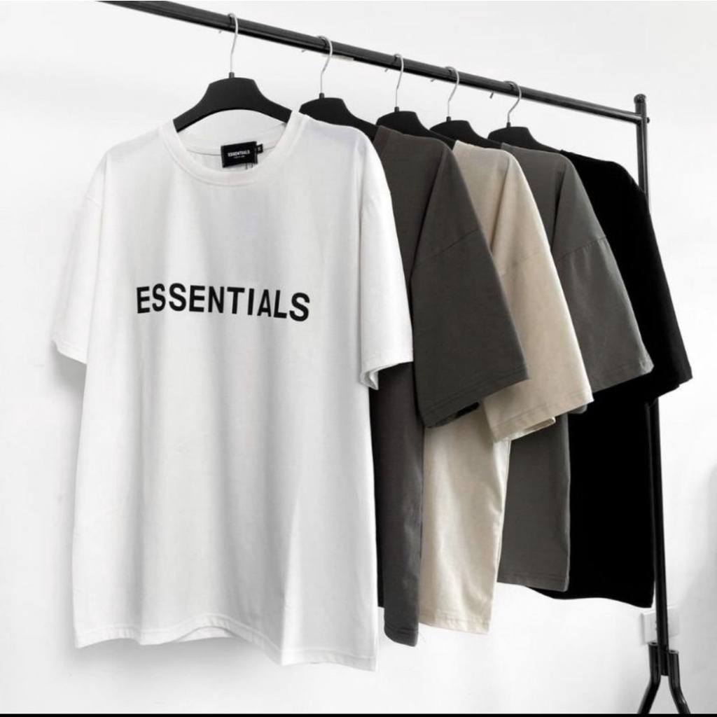Áo Phông ESSENTIALS Nam Nữ Mặc Đều Đẹp, Áo Thun Tay Lỡ Cổ Tròn