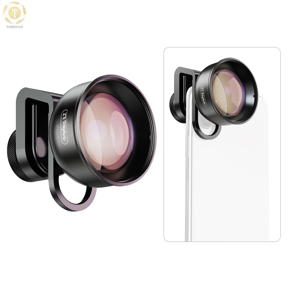 Len máy ảnh nhiều lớp APEXEL APL-HD5T Zoom 2X cho iPhone X/Xs/8P Samsung Galaxy Huawei Xiaomi