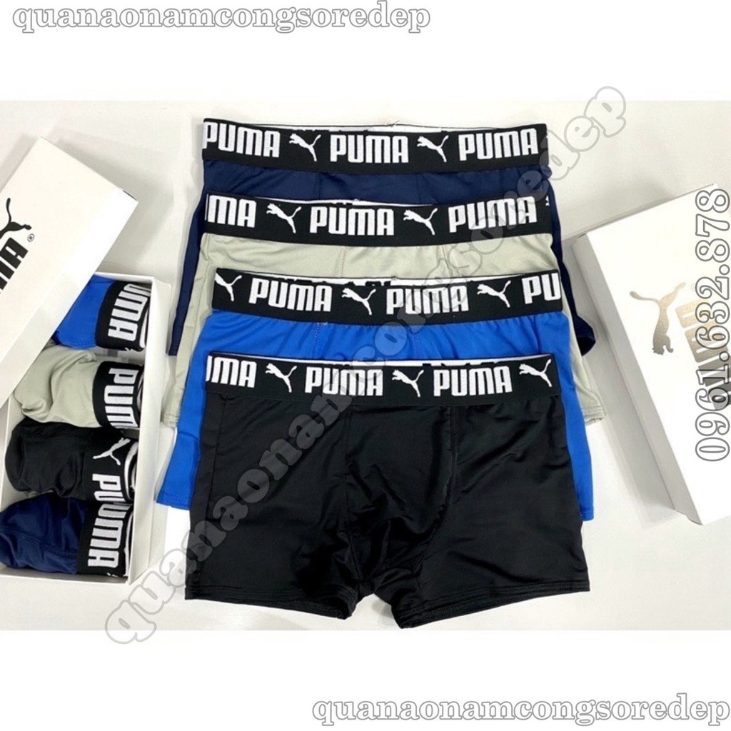 HỘP 5 QUẦN Quần Lót Nam Boxer PUMA - Sịp Nam Cao Cấp PUMA mẫu mới,co giãn mềm mịn hàng chính hãng