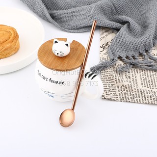 Ống Hút Muỗng Đầu Tròn Nhiều Màu (Tặng Kèm Cọ Rửa)