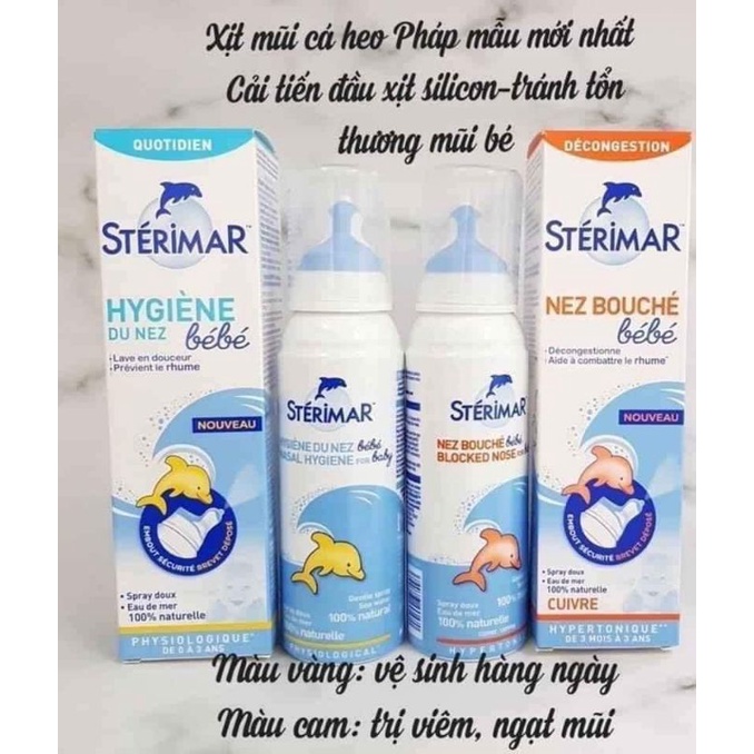 Xịt Mũi Cá Heo Sterimar Nội Địa Pháp 100ml