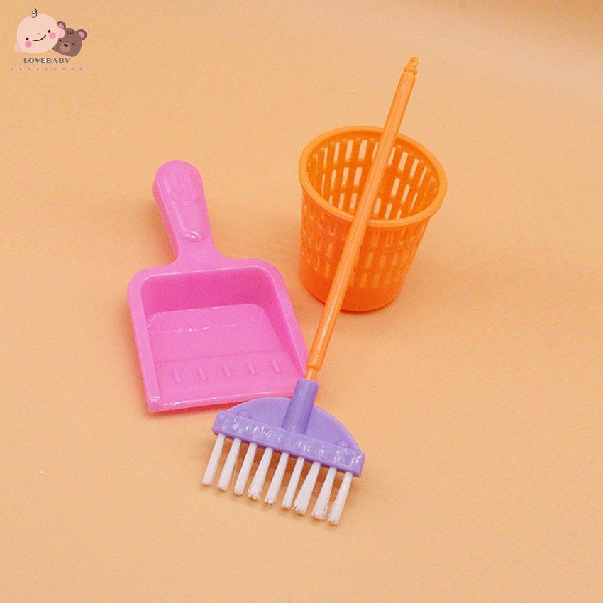 Đồ chơi chổi và đồ hốt rác cho nhà búp bê cho bé