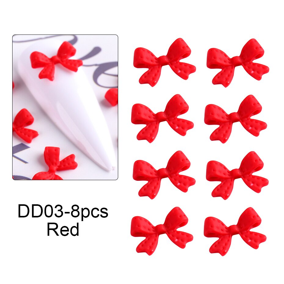 [Hàng mới về] Set hạt đính móng tay trang trí nghệ thuật thiết kế nơ 3D đáng yêu