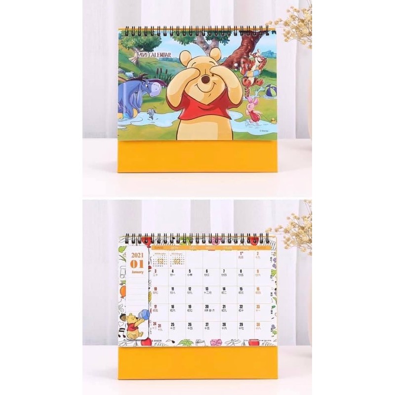 Lịch để bàn gấu Pooh 2021 ❤️