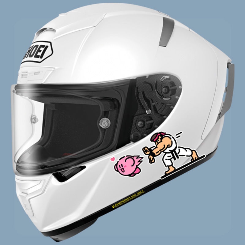 Kirby &amp; KOF Sticker Dán xe máy chống thấm nước Decal trang trí kính chắn gió