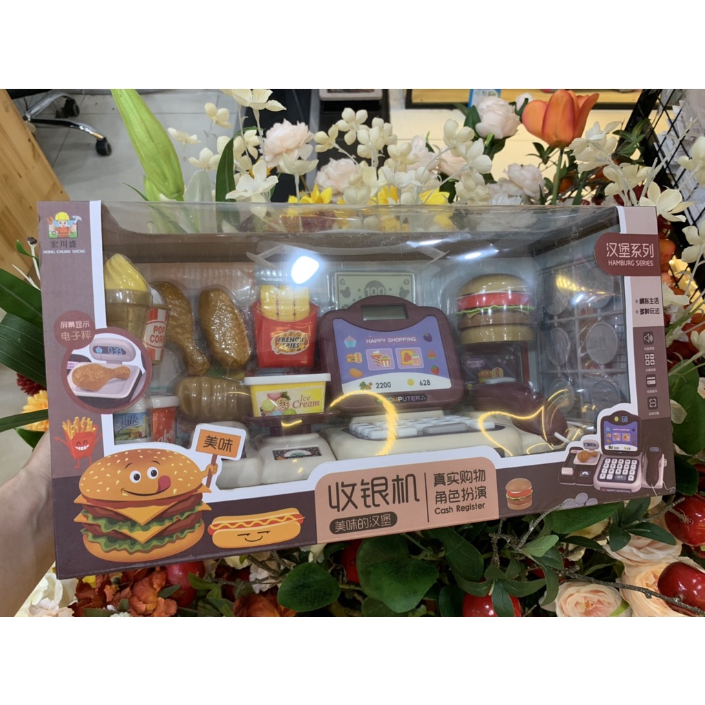 Bộ đồ chơi may tinh tien sieu thi cho be