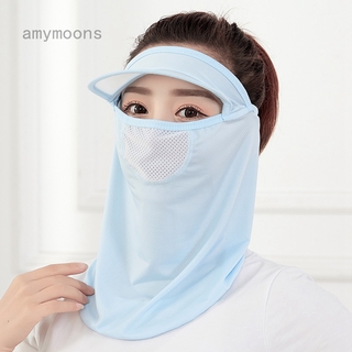 Khẩu Trang Vải Lụa Mát Che Phủ Toàn Diện Chống Nắng Thời Trang Mùa Hè Cho Nữ
