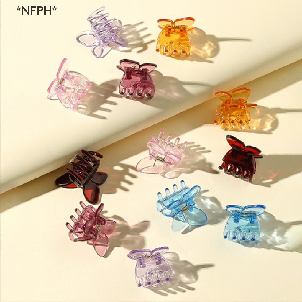 Kẹp Tóc Hình Bướm Nhỏ Bằng Nhựa Trong Suốt Cho Nữ