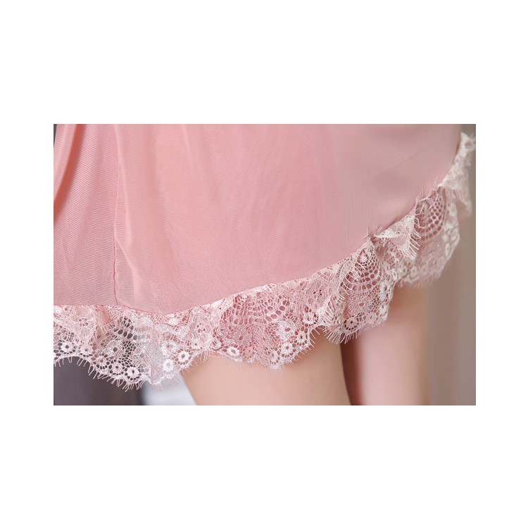 Mặc gì đẹp: [Freeship] Váy ngủ sexy - Chất liệu voan ren mềm mịn - Mã DN09 màu hồng