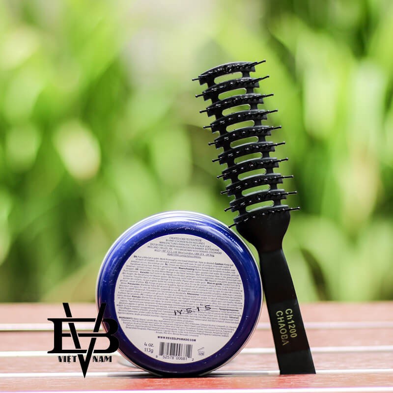 Pomade vuốt tóc Reuzel Fiber Pomade 113g Hà Lan + Tặng lược tạo kiểu Chaoba cao cấp