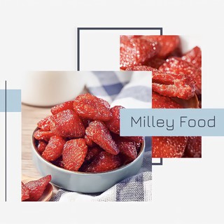 Dâu tây sấy dẻo - Trái cây sấy - Không đường - Đẹp Da Chống Lão Hóa- Đặc sản Đà Lạt - Hủ 500gr