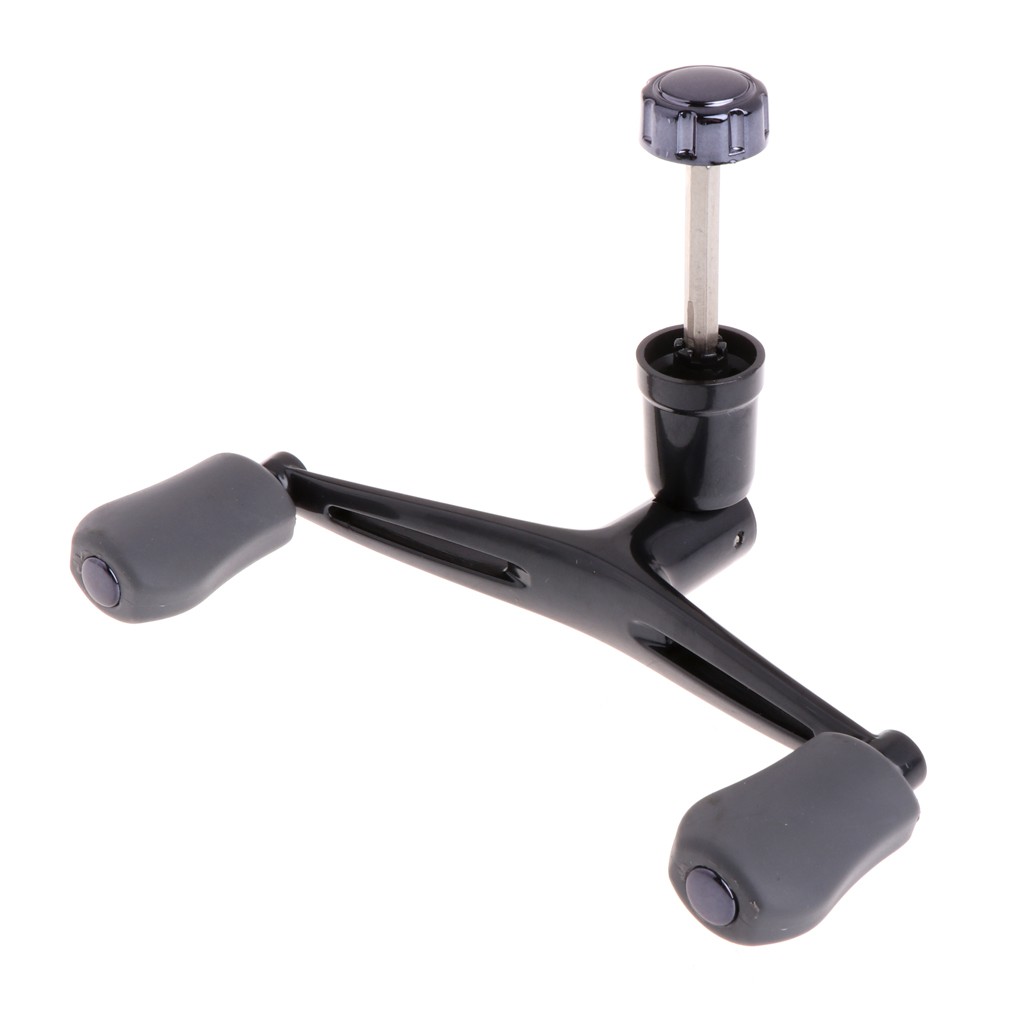 Tay quay máy câu cá 2 nút làm bằng hợp kim nhôm