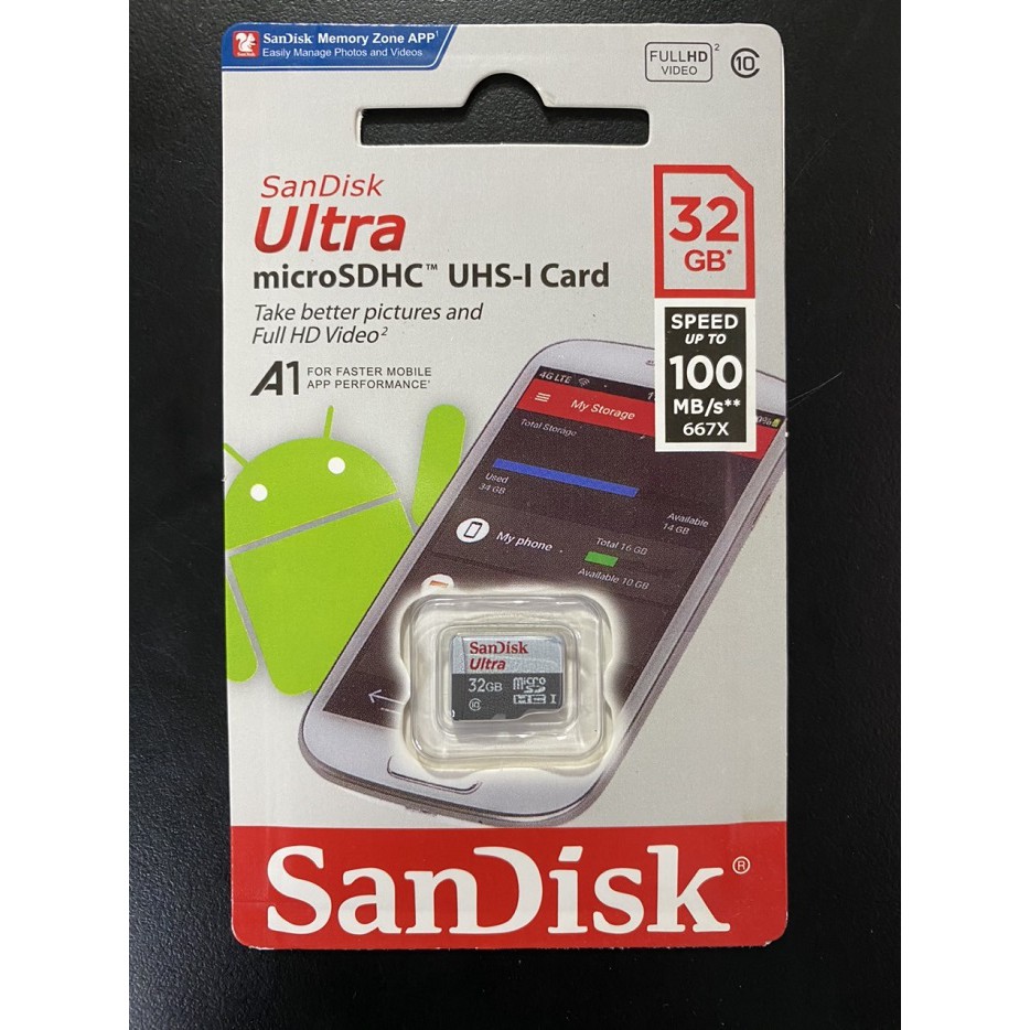 Thẻ nhớ MicroSDHC SanDisk Ultra 32GB 64G Class 10