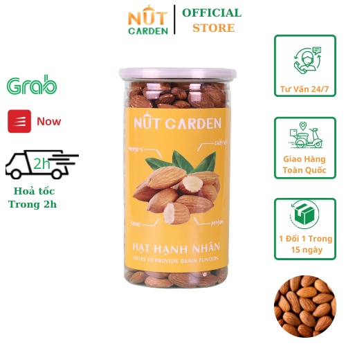 Hạt Hạnh Nhân Rang Nut Garden - Almonds Nhập Khẩu Mỹ, Rang Nguyên Vị, Đã Được Bóc Vỏ - 250gr, 500gr