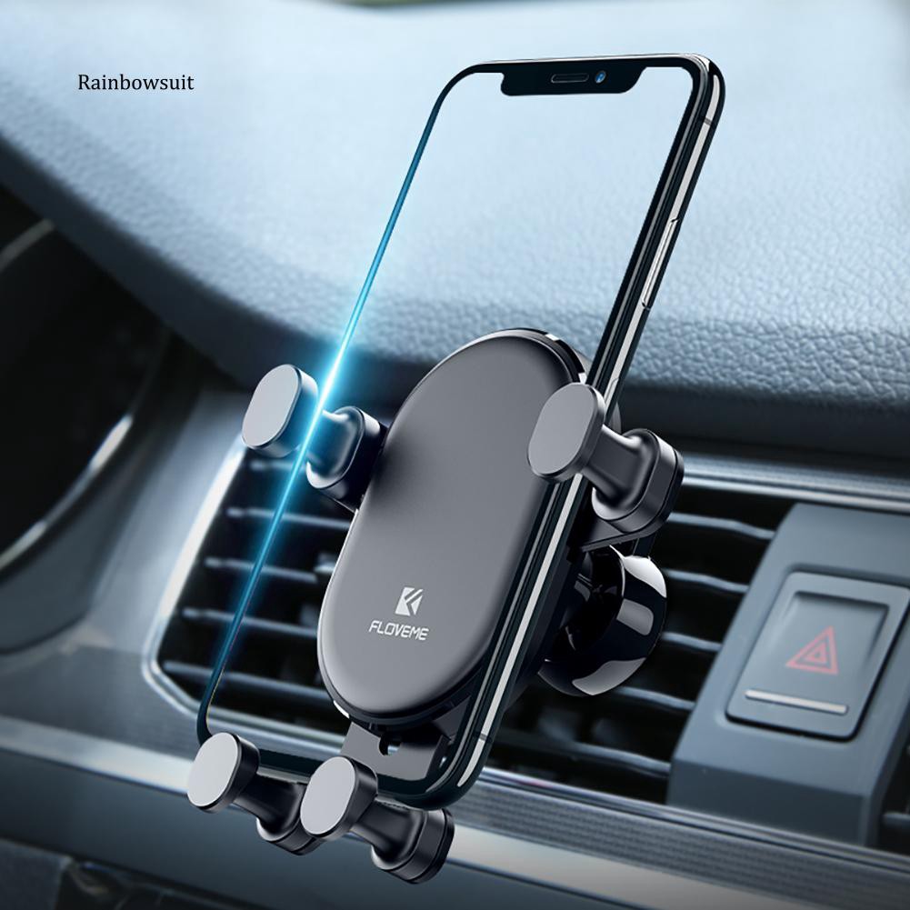 Đế đỡ điện thoại Floveme sử dụng trọng lực khóa tự động xoay 360 độ gắn lưới điều hòa xe hơi