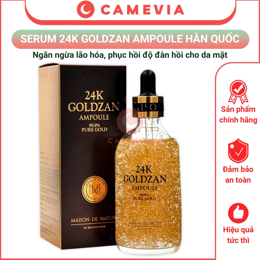 Serum tinh chất vàng 24k dưỡng ẩm chăm sóc làn da và ngăn ngừa lão hóa sớm 30ml Camevia