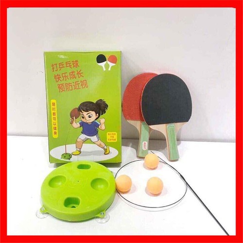Bộ bóng bàn phản xạ cho bé vợt gỗ free tab - đồ chơi thể thao lắc lư tập luyện phản xạ tốt trẻ em