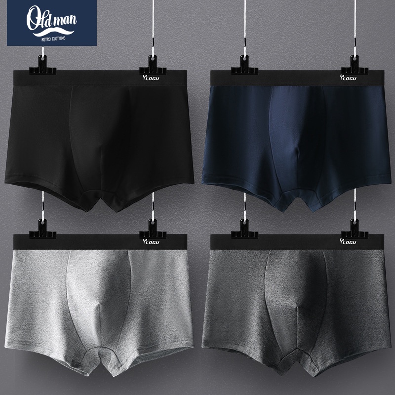 Quần Boxer Lụa Mát Lạnh Nam, Quần Lót Nam Thông Hơi Thun Mát Lạnh, Sịp Nam Modal OLDMAN