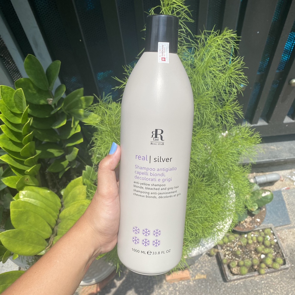 Dầu gội tím khử vàng & chăm sóc tóc vàng sáng RR Line Therapy Star Sliver Shampoo 1000ml