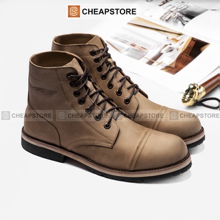 Giày da cao cổ nam CHEAPSTORE CS678 - Giày da bò thật cao cấp nhập khẩu (bảo hành 24 tháng)