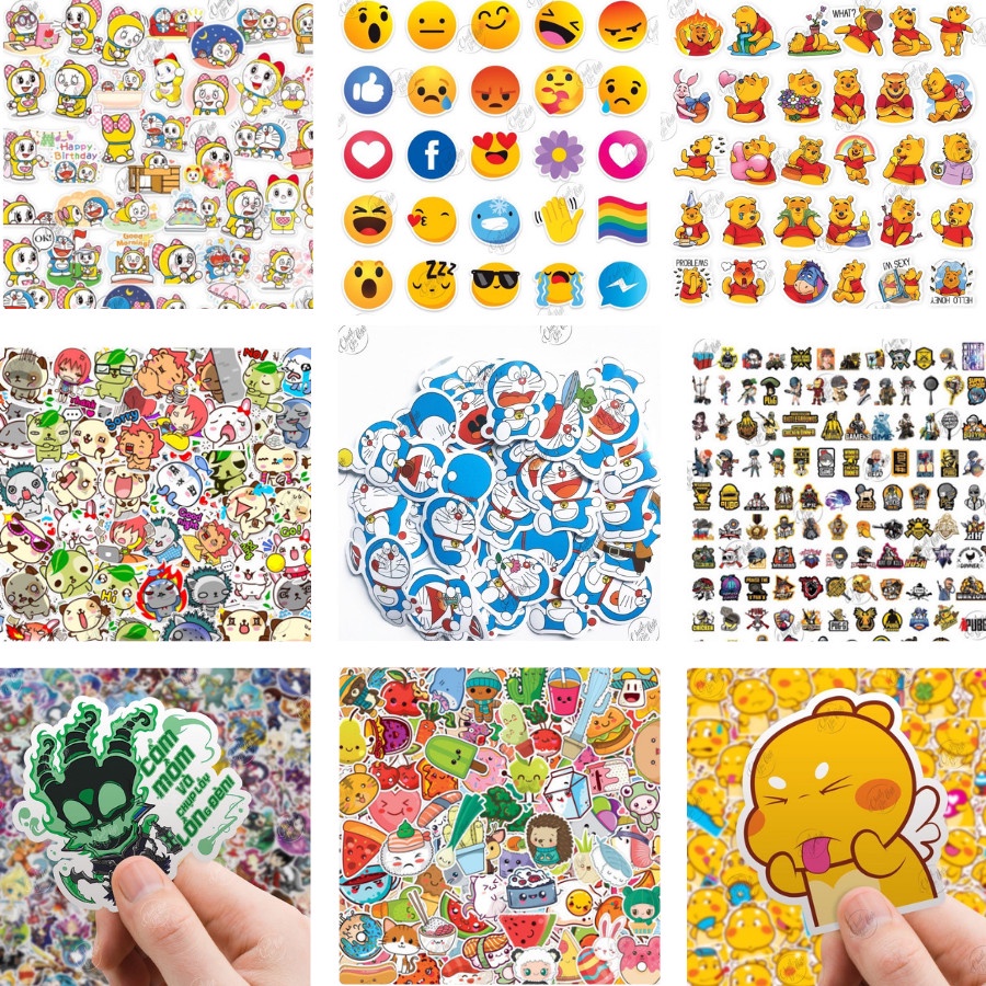Sticker set 30,60 cái trang trí laptop, xe , đồ vật (HÀNG LOẠI ĐẸP) nhiều phong cách lựa chọn siêu cá tính ...
