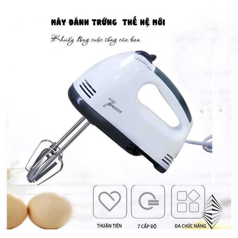 [Mã ELHA03 giảm 5% đơn 300K] [Hot] Máy Đánh Trứng Cầm Tay 7 Tốc Độ Công Suất 180W