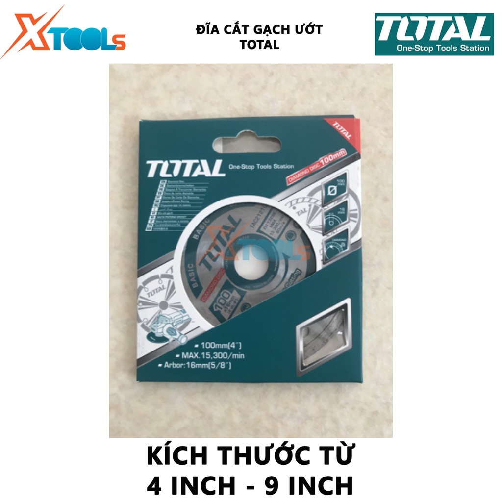 Đĩa cắt gạch ướt Total | đĩa cắt gạch mini, đủ kích thước, chiều rộng lưỡi 5mm cắt gạch ngói [CHÍNH HÃNG] [XTOOLS]