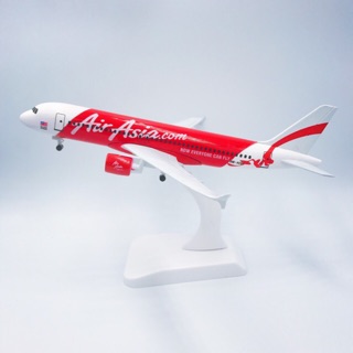 Mô hình máy bay AirAsia - Trắng, Đỏ 20cm