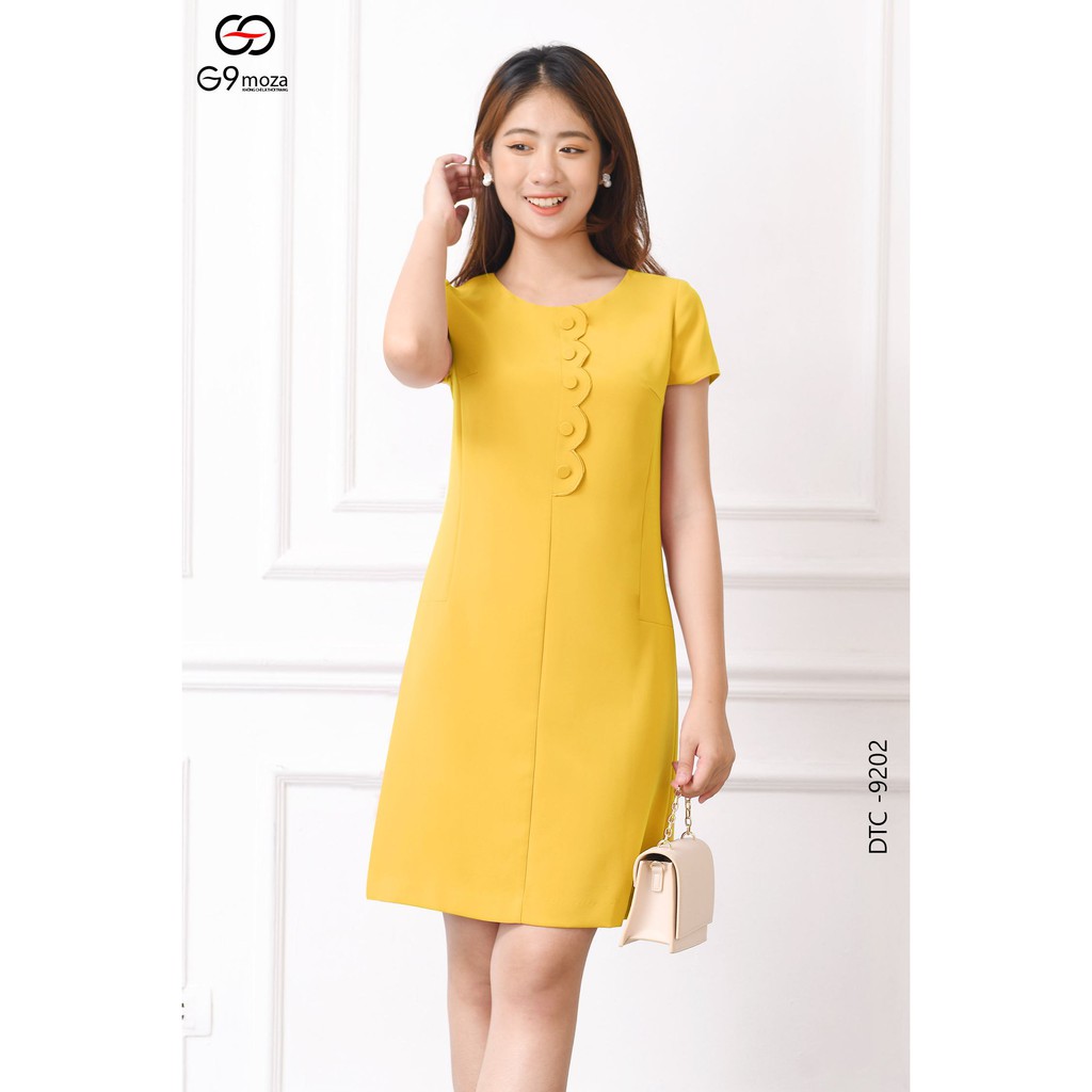 Đầm tay cộc suông 9202 G9moza Chất liệu: Thô Hàn