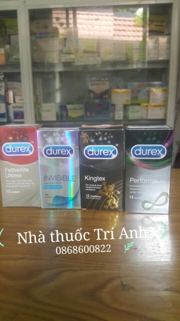 HỘP TO 10 CÁI  BAO CAO SU DUREX INVISIBLE, HÀNG CHUẨN