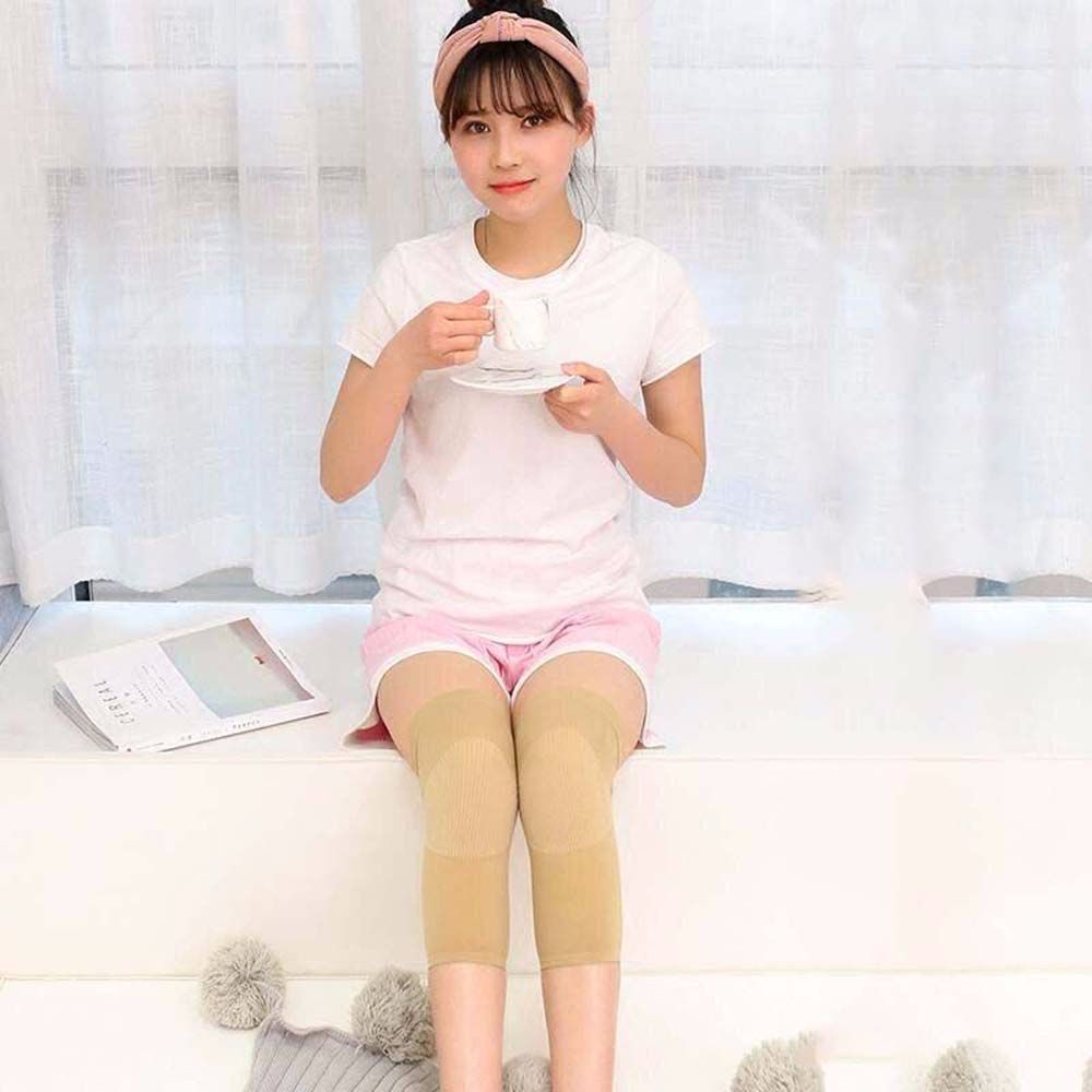 Aaron1 (Hàng Mới Về) 1 Cặp Đệm Nylon Giữ Ấm Đầu Gối Chống Trượt Đau Chặt