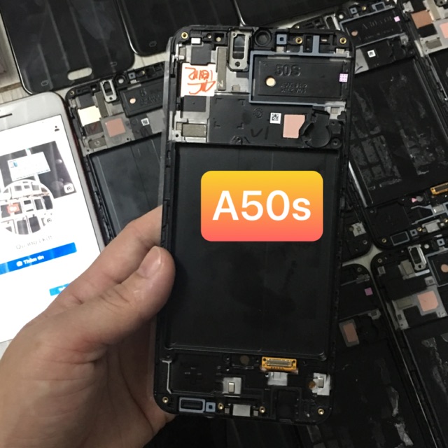 Màn hình samsung galaxy A50s zin khung
