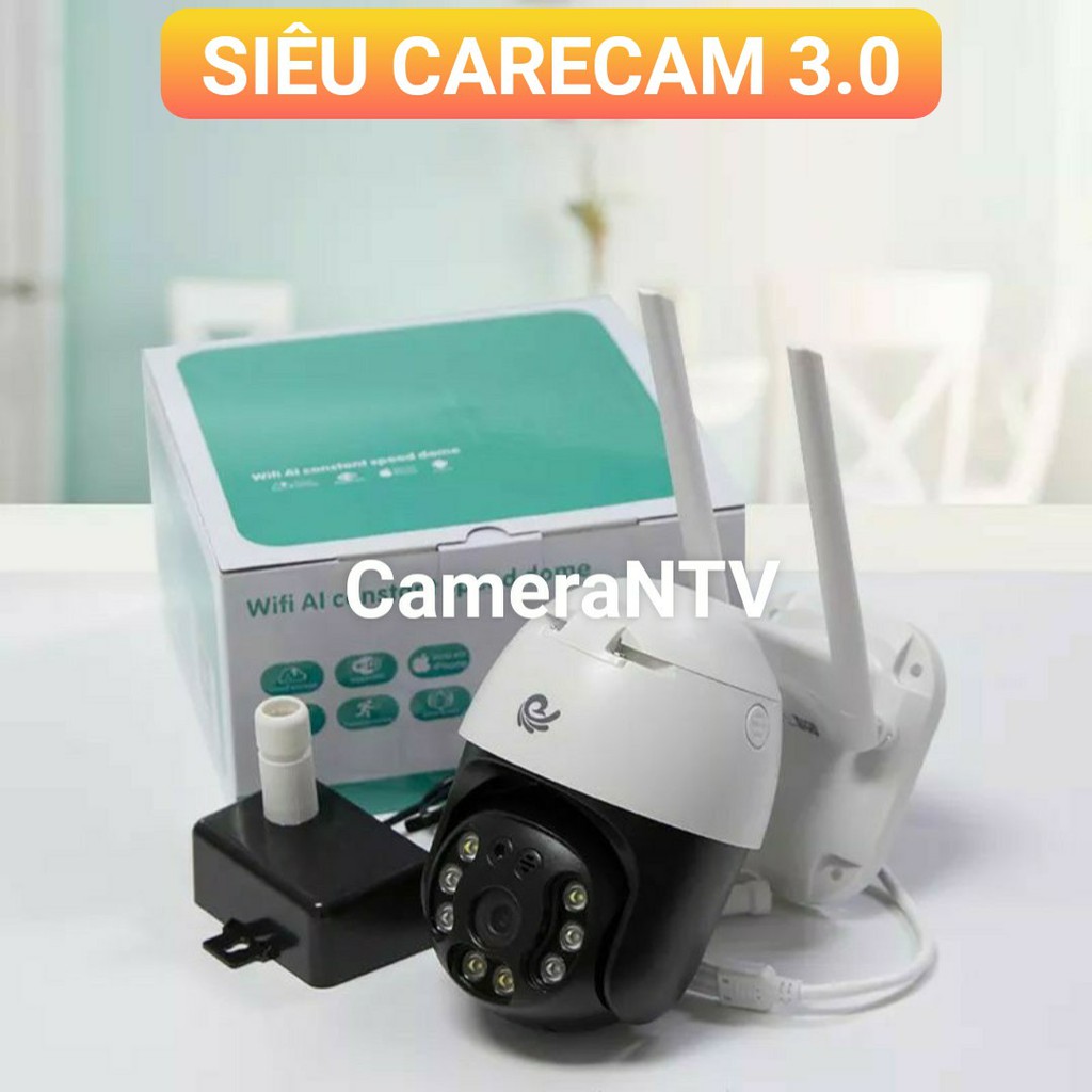 Camera IP Wifi Ngoài Trời Xoay 360 chống nước CARECAM FHD1296 - 3.0 MPx 1080P HÌNH ẢNH SẮN NÉT | BigBuy360 - bigbuy360.vn