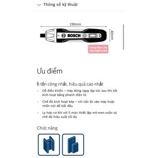 Bosch Go 2 (2 mũi vít  chính hãng )