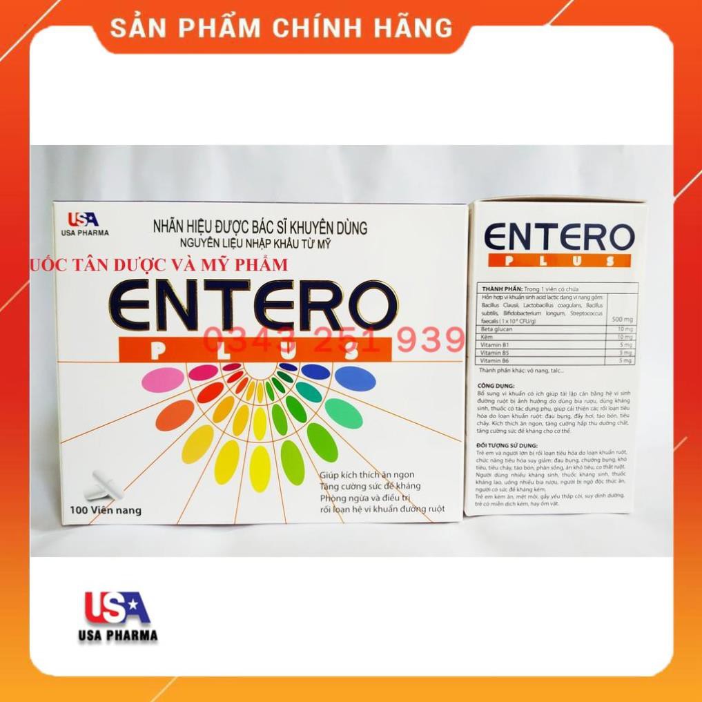 MEN VI SINH ENTERO PLUS - PHÒNG NGỪA RỐI LOẠN HỆ VI KHUẨN ĐƯỜNG RUỘT - TĂNG CƯỜNG SỨC ĐỀ KHÁNG