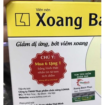 xoang bách phục hộp 20 viên