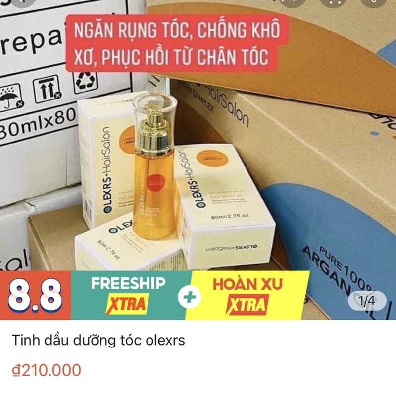 Tinh dầu dưỡng tóc Olexrs Hair Salon siêu mềm mượt phục hồi tóc