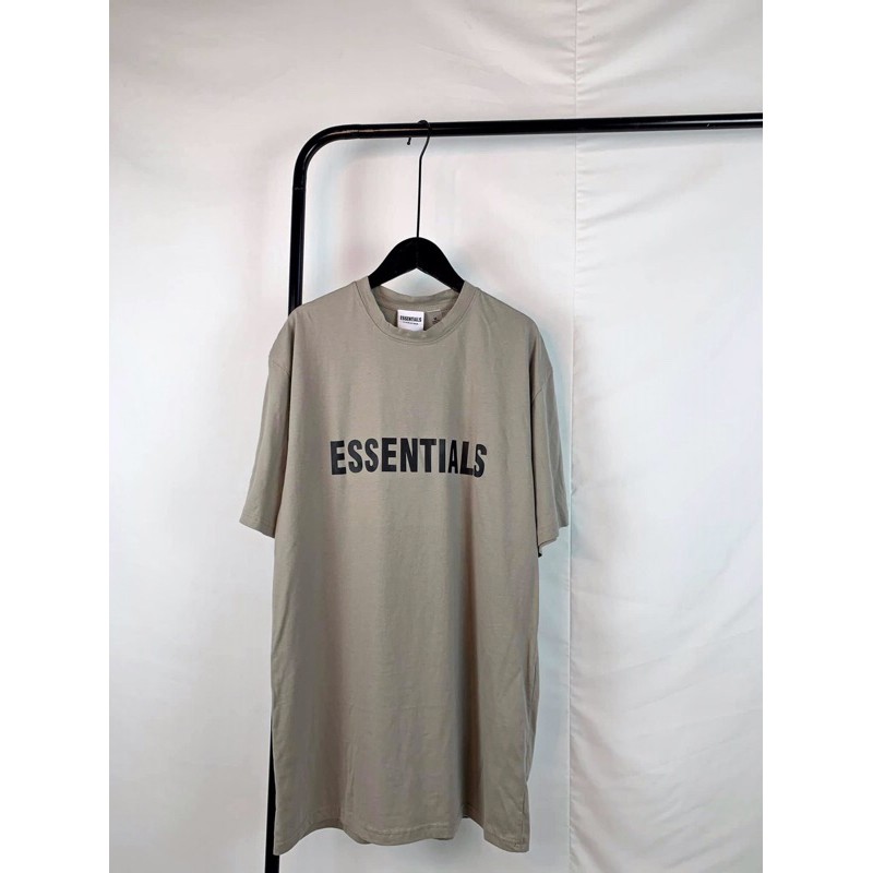 Áo thun tay lỡ ESSENTIALS in cao su nổi Hogoto shop , Áo thun unisex nam nữ form rộng oversize chất liệu Cotton | BigBuy360 - bigbuy360.vn