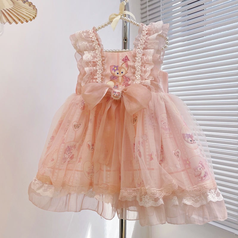 Đầm Công Chúa Phối Ren Kiểu Lolita Xinh Xắn Cho Bé Gái