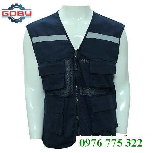 ÁO PHẢN QUANG (ÁO GILE TÚI HỘP MÀU TÍM THAN)