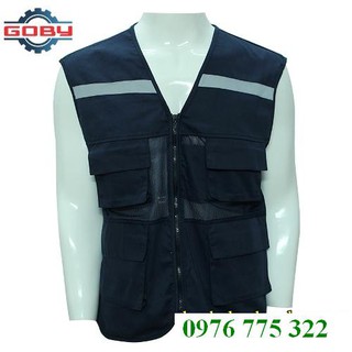 ÁO PHẢN QUANG (ÁO GILE TÚI HỘP MÀU TÍM THAN)