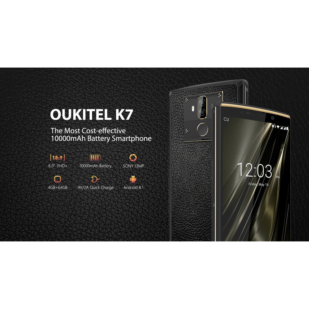 Điện thoại Oukitel K7 Pin 10.000mAhMới 100% máy mới 100 %