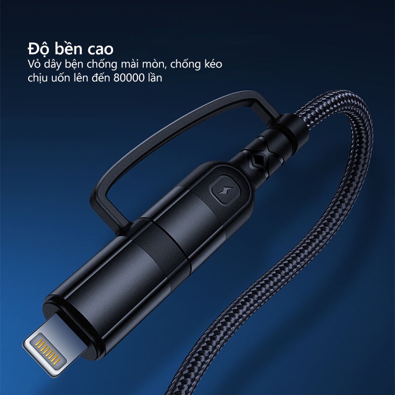 Cáp sạc đa năng XUNDD 4 trong 1